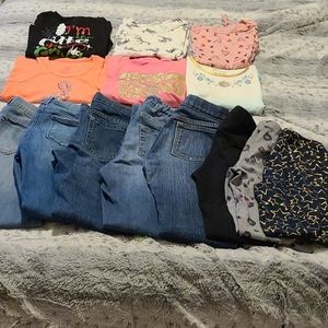 Girls Jeans and Shirts Size 10-12